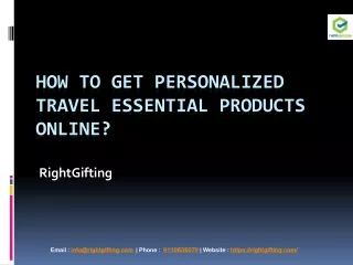 How to Get Personalized Travel Essential Products Online?
