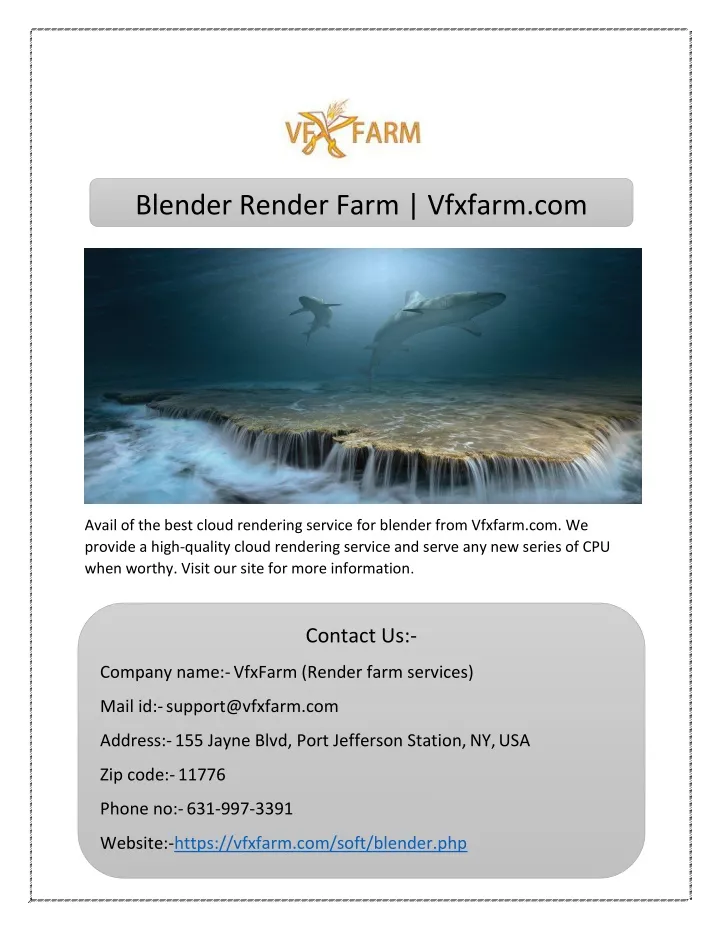 blender render farm vfxfarm com