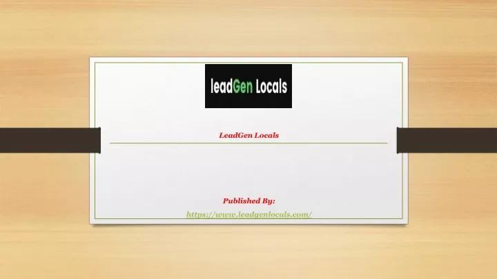 leadgen locals published by https www leadgenlocals com