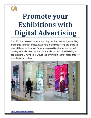 Promote your Exhibitions with Digital Advertising