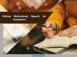 Writing Motivational Speech for Academics