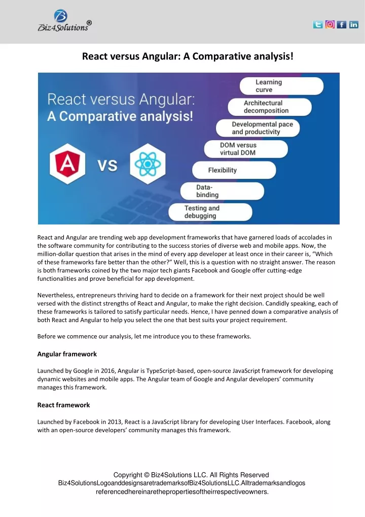 react versus angular a comparative analysis