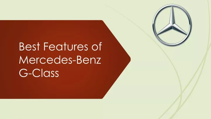 best features of mercedes benz g class