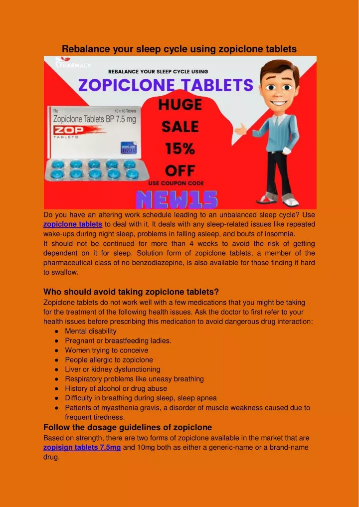 rebalance your sleep cycle using zopiclone tablets