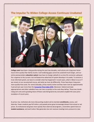 college costs have been rising quickly during