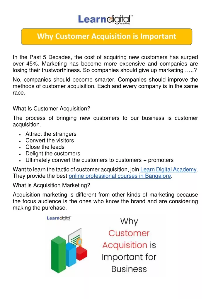 why customer acquisition is important business
