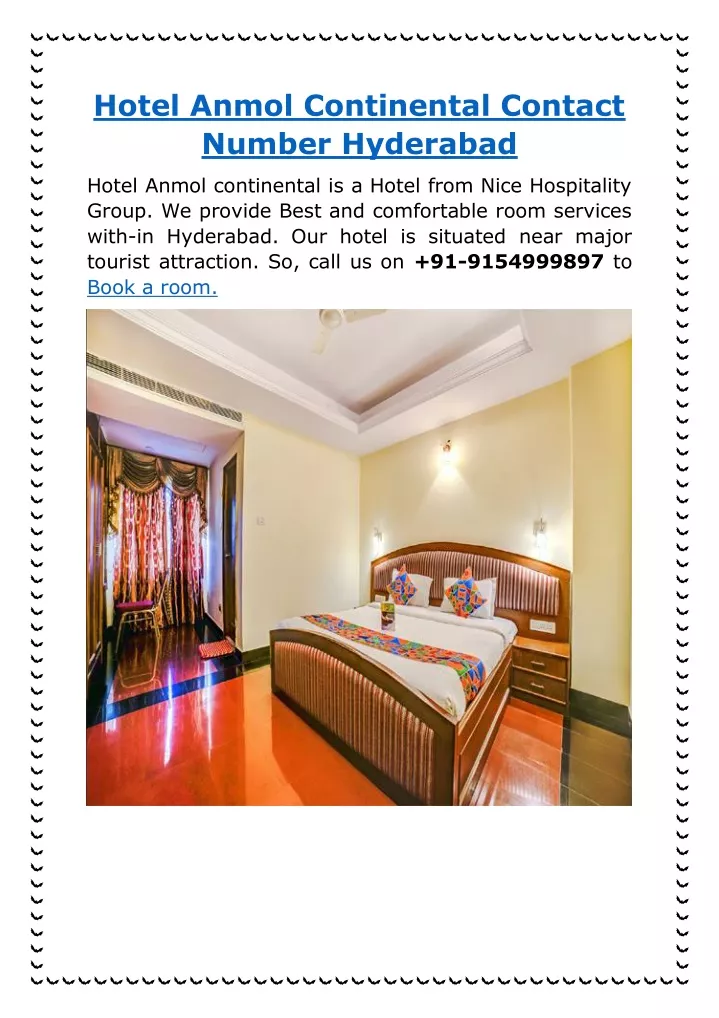 hotel anmol continental contact number hyderabad
