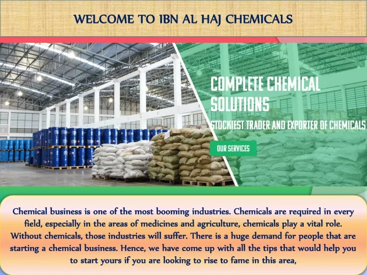 welcome to ibn al haj chemicals