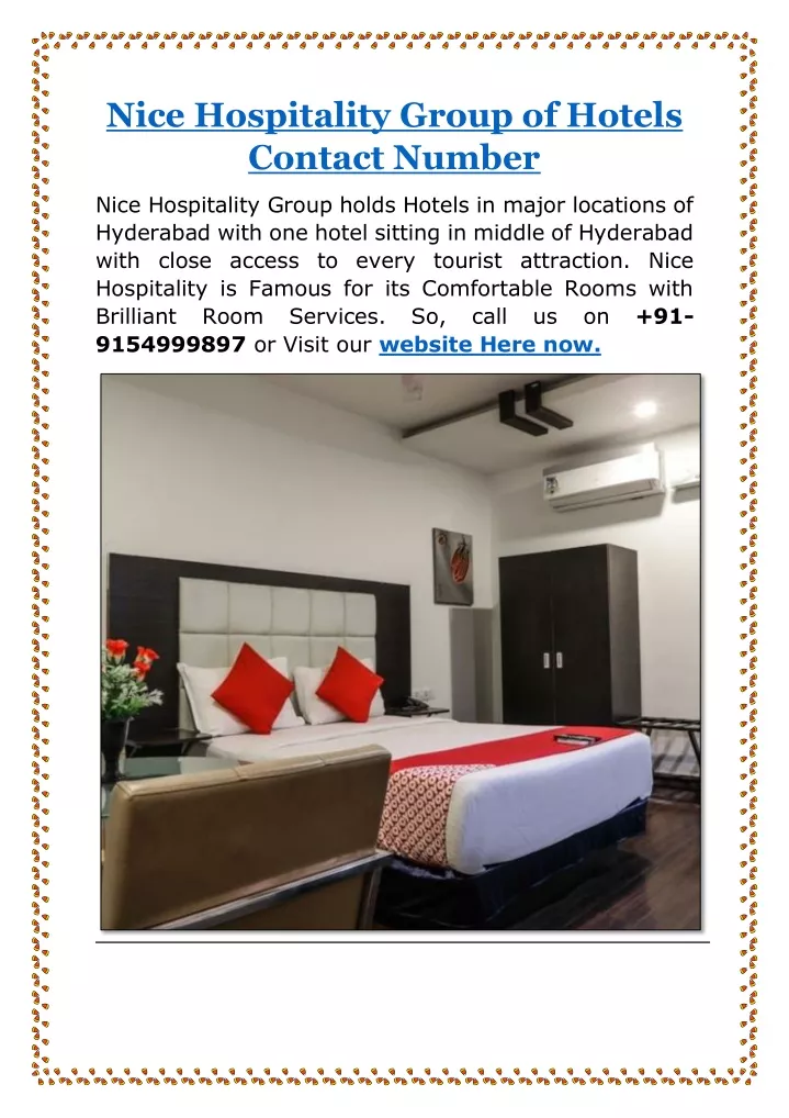 nice hospitality group of hotels contact number