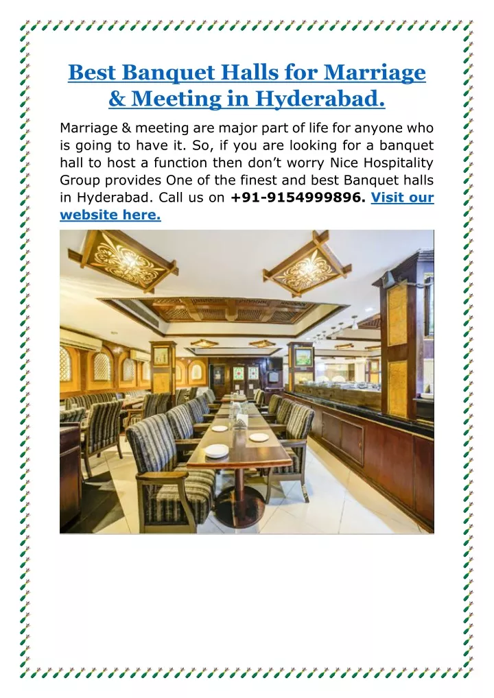 best banquet halls for marriage meeting