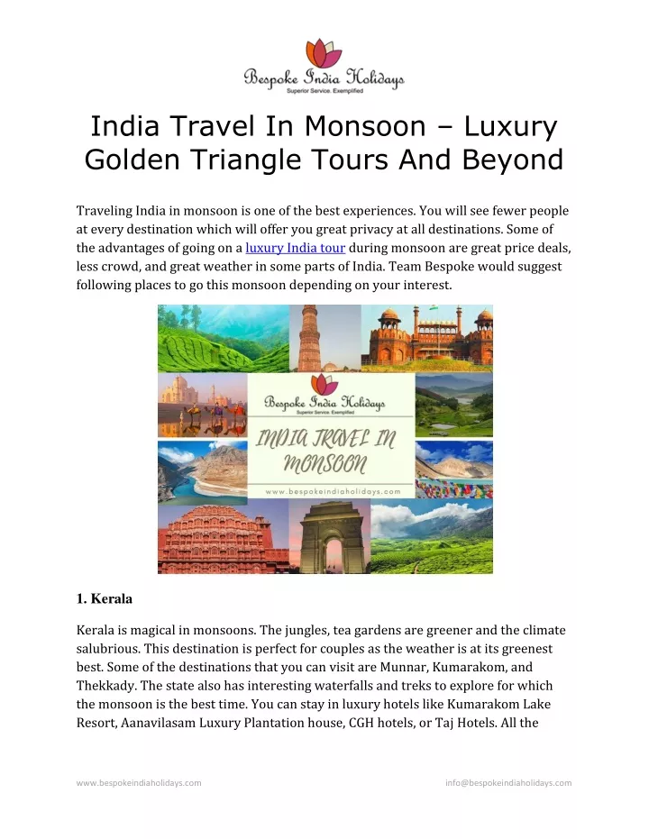 india travel in monsoon luxury golden triangle