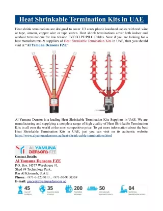 heat shrinkable termination kits in uae