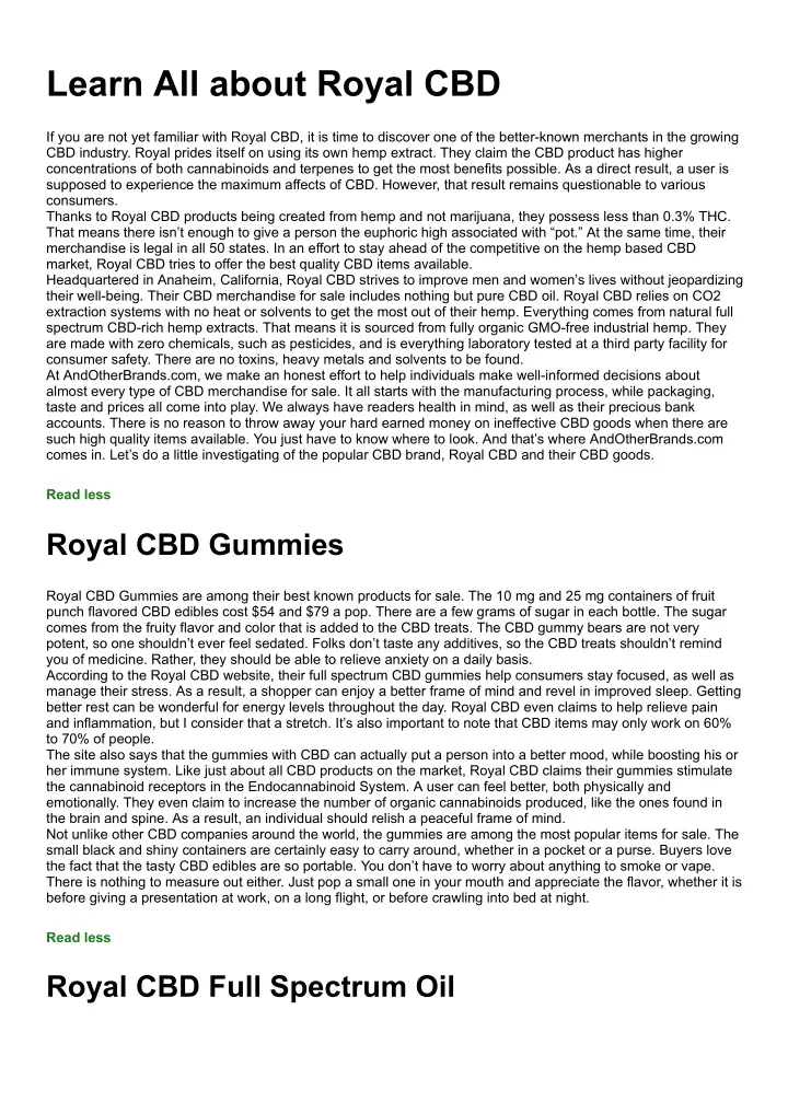 learn all about royal cbd