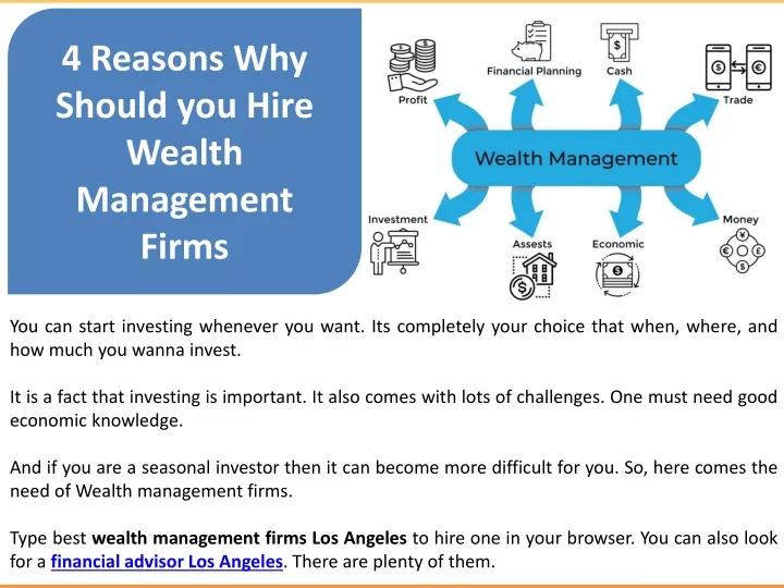 4 reasons why should you hire wealth management