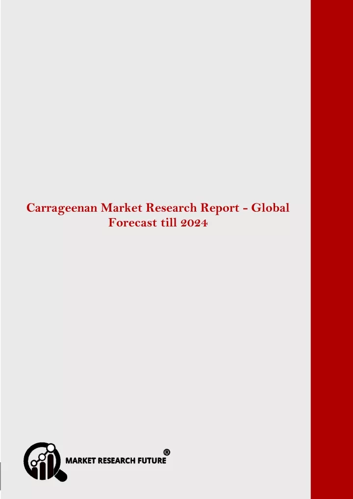 carrageenan market is projected to be valued
