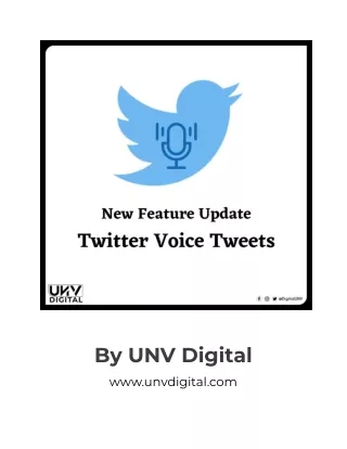 Twitter Voice Feature: Latest Update
