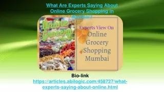 what are experts saying about online grocery