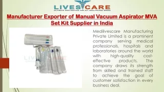 Manufacturer Exporter of Manual Vacuum Aspirator MVA Set Kit Supplier in India