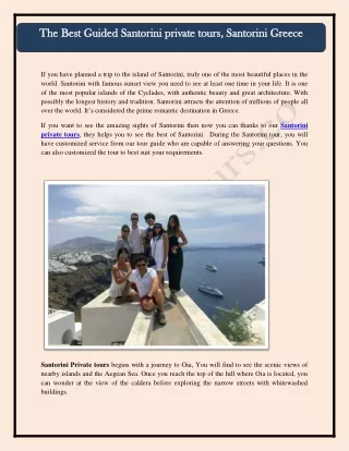 the best guided santorini private tours santorini