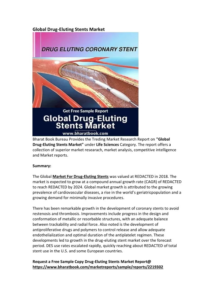 global drug eluting stents market