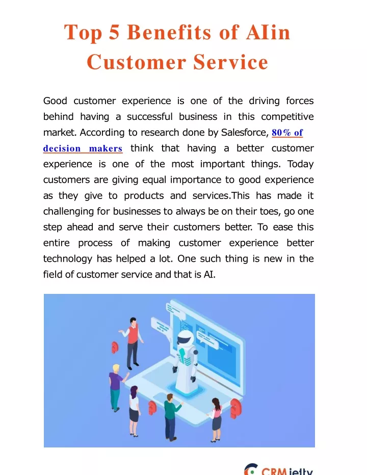 top 5 benefits of ai in customer service