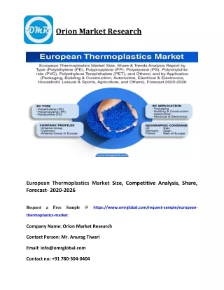 European Thermoplastics Market Size, Competitive Analysis, Share, Forecast- 2020-2026