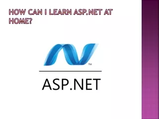 How can I learn ASP.Net at home?