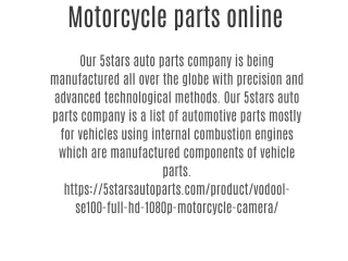 Motorcycle parts online