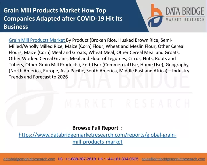 grain mill products market how top companies