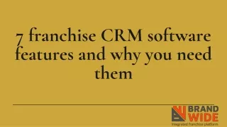 7 franchise crm software features