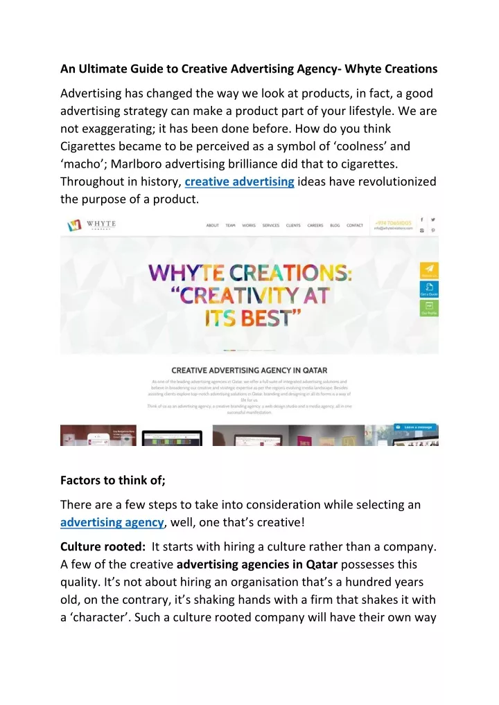 an ultimate guide to creative advertising agency