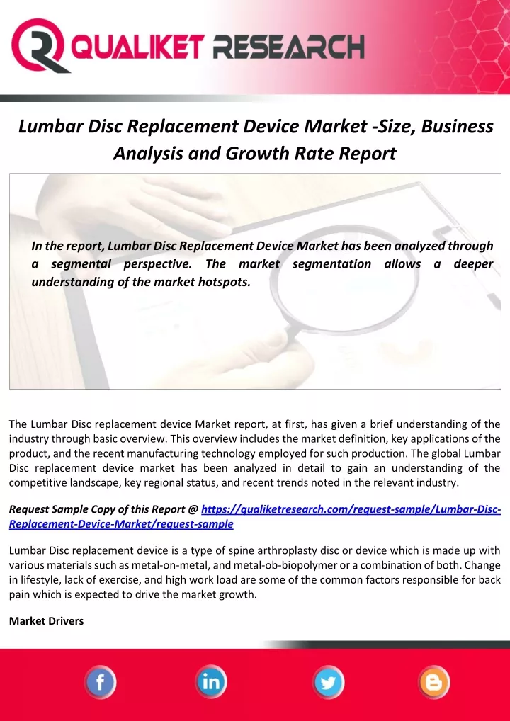 lumbar disc replacement device market size