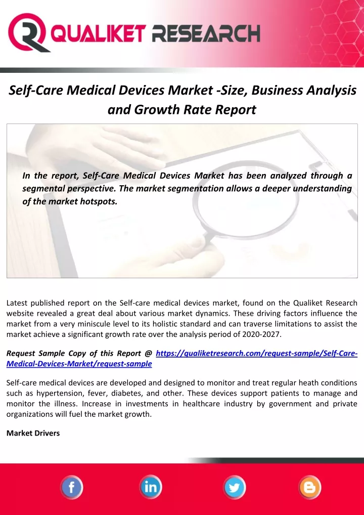 self care medical devices market size business