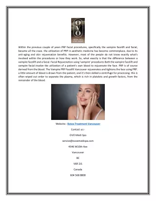 within the previous couple of years prp facial