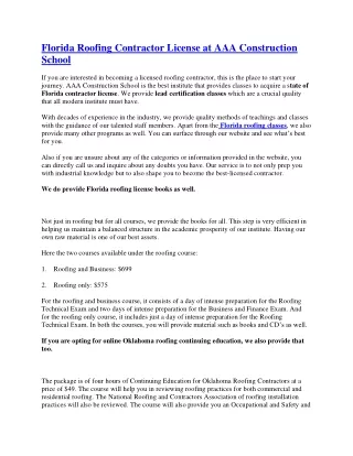 florida roofing contractor license