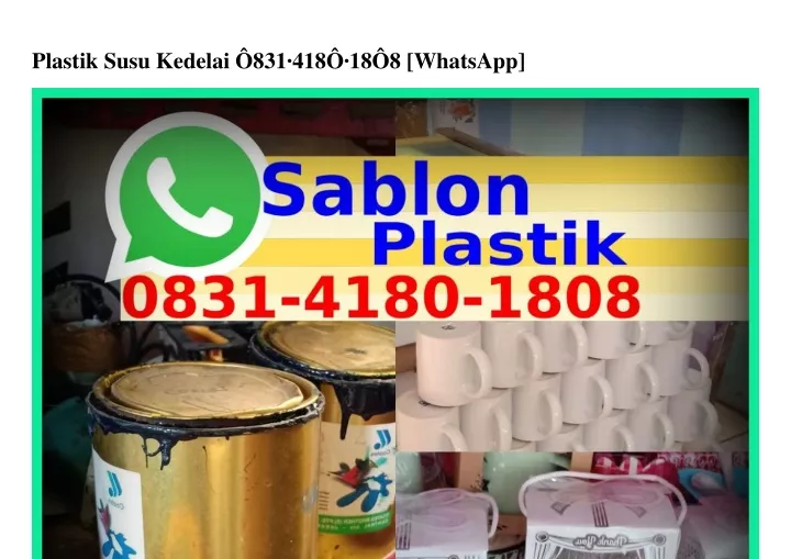 plastik susu kedelai 831 418 18 8 whatsapp