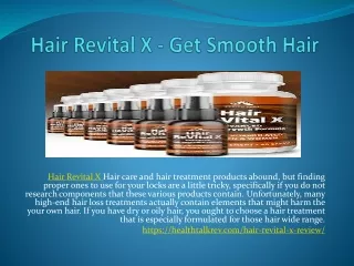 Hair Revital X - It's Have A Great Ingredients For Hair