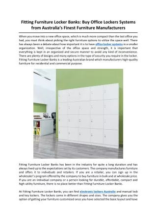 fitting furniture locker banks buy office lockers