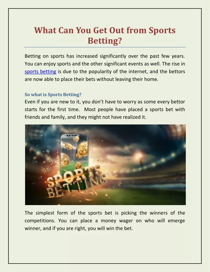 what can you get out from sports betting