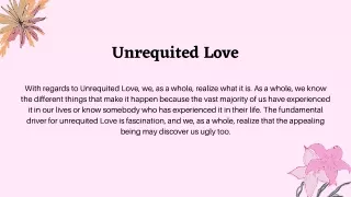 How to deal with unrequited love?