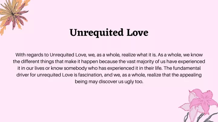 unrequited love