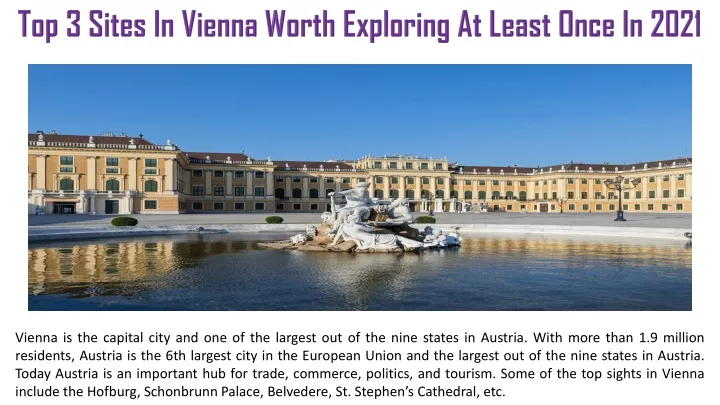 top 3 sites in vienna worth exploring at least