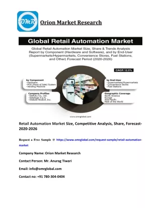 Retail Automation Market Size, Competitive Analysis, Share, Forecast- 2020-2026
