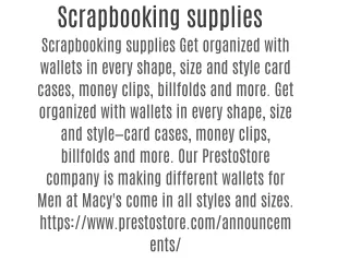 scrapbooking supplies