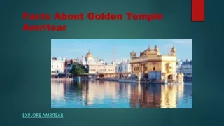 Facts about Golden Temple Amritsar