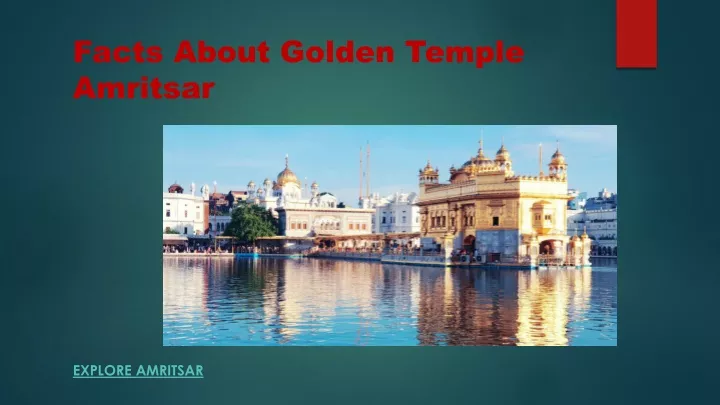 facts about golden temple amritsar