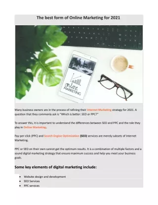 the best form of online marketing for 2021