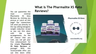 Pharmalite XS Keto Reviews