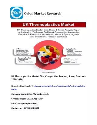 UK Thermoplastics Market Size, Competitive Analysis, Share, Forecast- 2020-2026