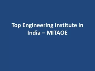 top engineering institute in india mitaoe